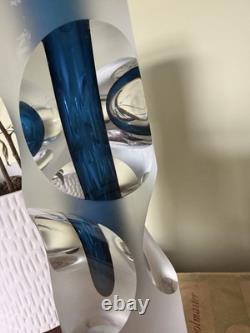 Rare Milan Machacek Princ Oggetti Optical Art Glass Lenses Concave Cylinder Vase
