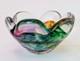 Rare Signed 1979 Soviet Ussr Art Glass Bowl. Lzhs Leningrad Crystal. Mcm Mod