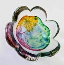 Rare Signed 1979 Soviet USSR Art Glass Bowl. LZHS Leningrad Crystal. MCM Mod Rare Signed 1979 Soviet USSR Art Glass Bowl. LZHS Leningrad Crystal. MCM Mod