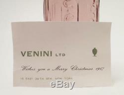 Rare Signed Venini Italian Murano Art Glass Promotional Advertising Vase 1967