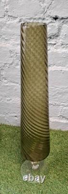 Rare Tall (50CM) Italian Olive glass vase Object Dart. Mid Century