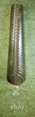 Rare Tall (50CM) Italian Olive glass vase Object Dart. Mid Century
