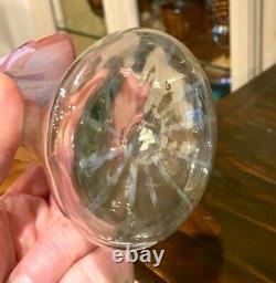 Rare Victorian Cranberry Opal Uranium Art Glass Jack In The Pulpit Vase Glows