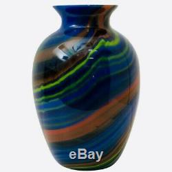 Rare marmored glass vase vintage Missoni Murano Art Glass 80s Perfect condition