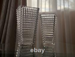 Rectangular Glass Vase 11 Tall Unbranded