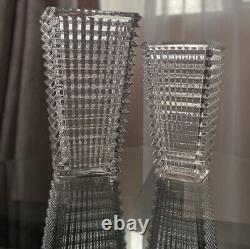 Rectangular Glass Vase 11 Tall Unbranded