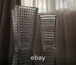 Rectangular Glass Vase 11 Tall Unbranded