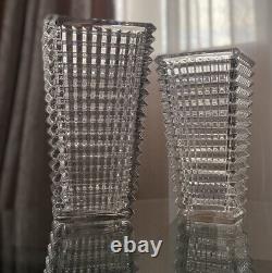 Rectangular Glass Vase 11 Tall Unbranded