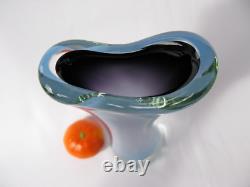 Reijmyre Paul Kedelv Re 57 1957 Aqua Blue Purple Lilac Art Glass Vase Signed