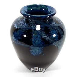 Richard Satava Chico California Studio Art Glass Mysterious Harvest Moon Vase