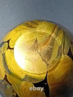 Robert Eickholt Agate Hand Blown Art Glass Vase Signed 2000