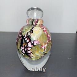 Robert Eickholt Art Glass Perfume Bottle Signed At The Bottom 1997