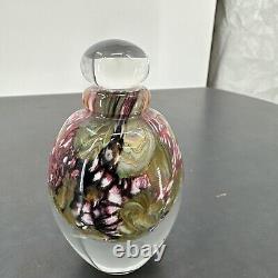 Robert Eickholt Art Glass Perfume Bottle Signed At The Bottom 1997