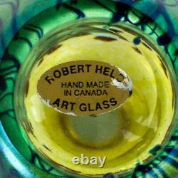 Robert Held Art Glass California Red Poppy Vase Rare