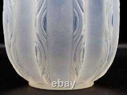 SABINO 1930s Art Deco Ondulation OPALESCENT GLASS VASE