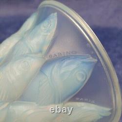 SABINO Paris Fish Poissons Art Opalescent Glass Vase see video
