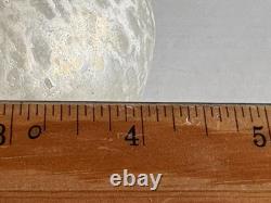 SCAVO-Style Vintage Art Glass Vase White Iridescent Frosted Finish 4.75