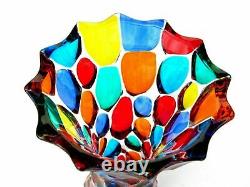 SIGNED/Box/Certificate Amazing Art Glass Pezzato Patchwork Fazzoletto Vase