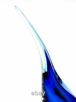 SIGNED/Certificate HUGE 32cm Murano Art Glass Submerged Freeform Vase G Tosi