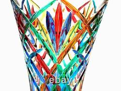 SIGNED GIANT! 30cm X RARE Italian Art Glass Mazzega Vase & Certificate