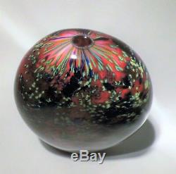 SIGNED PETER LAYTON British Studio Art Glass vase