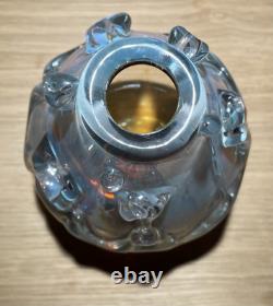 SIGNED PETER LAYTON British Studio Freeform Art Glass Amber, Opaline Vase