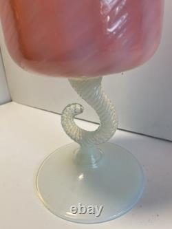 STELVIA Empoli Orange Opalescent Glass 1960s STELVIA Empoli Orange Opalescent Glass 1960s