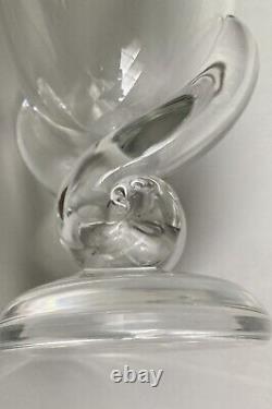 STEUBEN Art Glass Crystal Snail Flower Vase, Designer George Thompson 1942