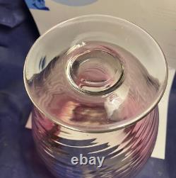 STEUBEN SWIRL OPTIC ART GLASS VASE with PROVENANCE c1920 Amethyst Shape 938