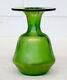 Stunning! Antique Vintage Art Nouveau Glass Green Iridescent Vase / Loetz Kralik