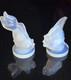 Sabino Opalescent Glass Fish Pair Queue De Voile, Poisson Mouleck