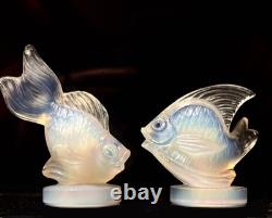 Sabino Opalescent Glass Fish Pair Queue de Voile, Poisson Mouleck
