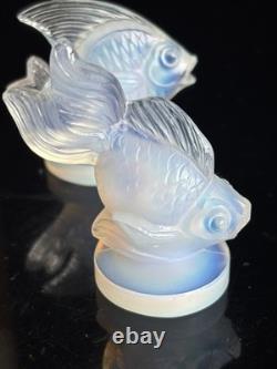 Sabino Opalescent Glass Fish Pair Queue de Voile, Poisson Mouleck