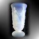 Sabino Style Blue Opalescent Large Art Glass Vase Menuet France
