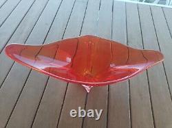 Sanyu Glass Vase Inspired retro mid Century Home Decor Glass vintage orange art