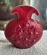 Sculptural Red Art Glass Vase Statement Piece Interior Design Murano Style