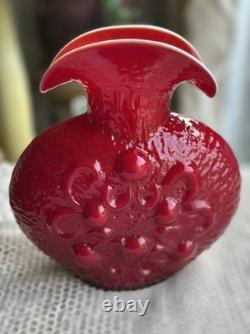 Sculptural Red Art Glass Vase Statement Piece Interior Design Murano Style