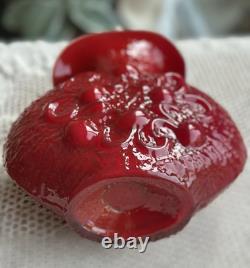 Sculptural Red Art Glass Vase Statement Piece Interior Design Murano Style
