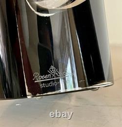 Set of 2 Rosenthal Germany Studio Line Art glass Block Black Vases Contemporary