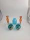 Set Of 5 Studio Art Glass Vases, Gold Leaf & Gold Powder, 20th C