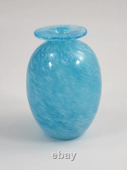 Set of 5 Studio Art Glass Vases, Gold Leaf & Gold Powder, 20th c
