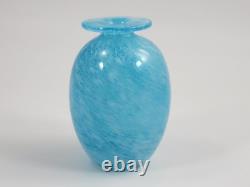 Set of 5 Studio Art Glass Vases, Gold Leaf & Gold Powder, 20th c