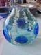 Siddy Langley 2003 Studio Art Glass Sea Themed Vase Blue White Signed Uk