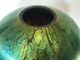 Signed 2013 Stuart Abelman Green Blown Art Glass Vase Bowl W Flower Frog Ikm60