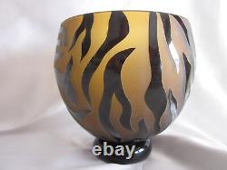 Signed Correia Art Glass Vase L. E. 6.5