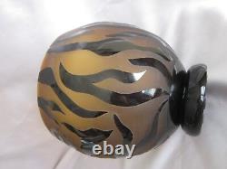 Signed Correia Art Glass Vase L. E. 6.5