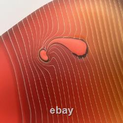 Signed Denizen Robert Wynne Peacock Red Art Glass Vase Handblown Pictorial Mark