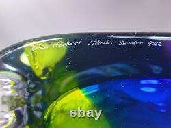 Signed Erika Höglund Maleras 4812 Liquid Vase Sweden Labeled & Mint Condition