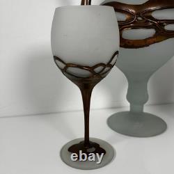 Signed Filip Ravert Romanian Romblast Vase Pitcher And Two Art Glass