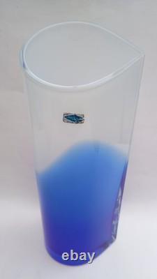 Signed Inkeri Toikka Nuutajärvi Finland XL Ella Pro Arte Series Art Glass Vase
